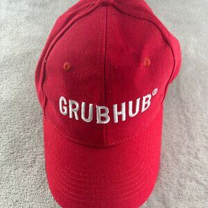 Grubhub Red Baseball Cap adjustable delivery Food
